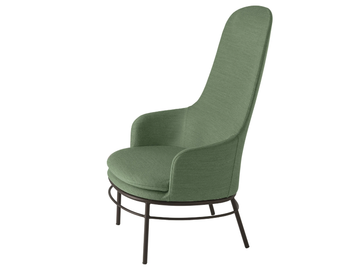 AGAMI 1156 - Upholstered fabric armchair high-back by Et al. - view 2